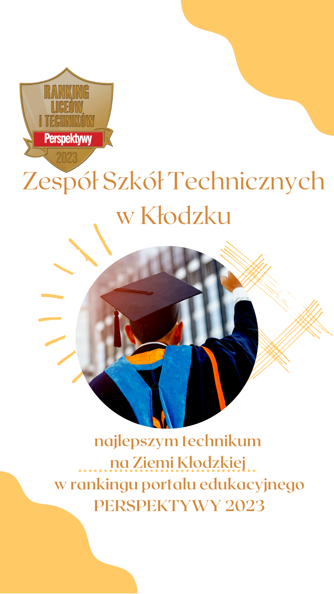 Zespół Szkół Technicznych w Kłodzku najlepszym technikum na Ziemi Kłodzkiej w rankingu portalu edukacyjnego PERSPEKTYWY 2023