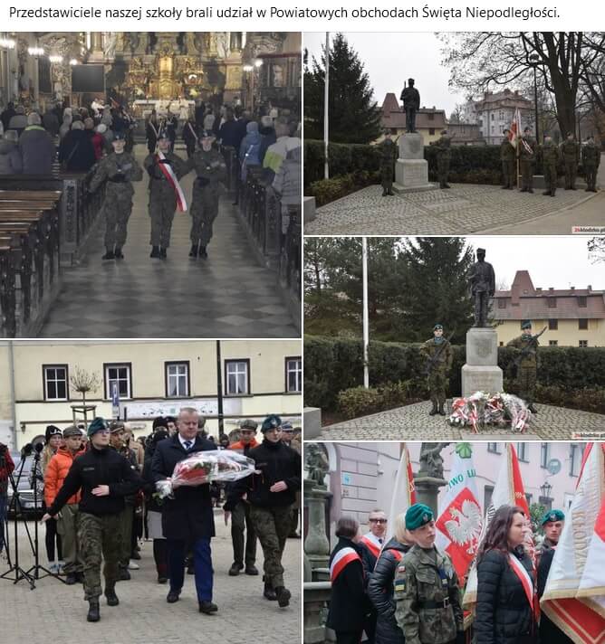 Przedstawiciele naszej szkoły brali udział w Powiatowych obchodach Święta Niepodległości