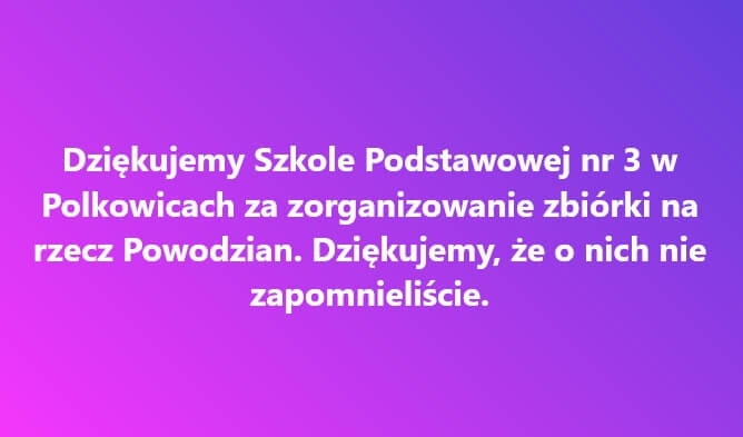 PODZIĘKOWANIA