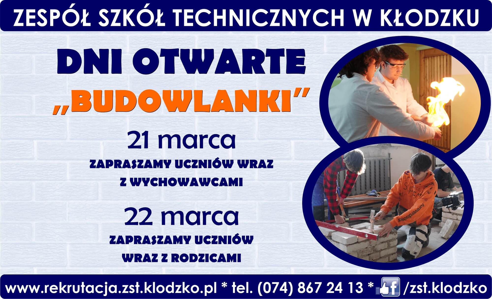 Serdecznie zapraszamy Ósmoklasistów, Rodziców i Wychowawców na „Dni Otwarte w Zespole Szkół Technicznych w Kłodzku”