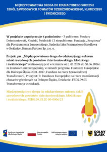 Międzypowiatowa droga do edukacyjnego sukcesu szkół zawodowych powiatów dzierżoniowskiego, kłodzkiego i świdnickiego