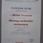 W dniu 10.06.2025 r. odbyło się uroczyste wręczenie zaświadczeń o ukończeniu kursu obsługi podestów ruchomych z projektu "Międzypowiatowa droga do edukacyjnego sukcesu szkół zawodowych powiatów dzierżoniowskiego, kłodzkiego i świdnickiego".