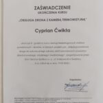 Uczniowie naszej szkoły odebrali zaświadczenia o ukończeniu kursu Obsługa Drona z Kamerą Termowizyjną