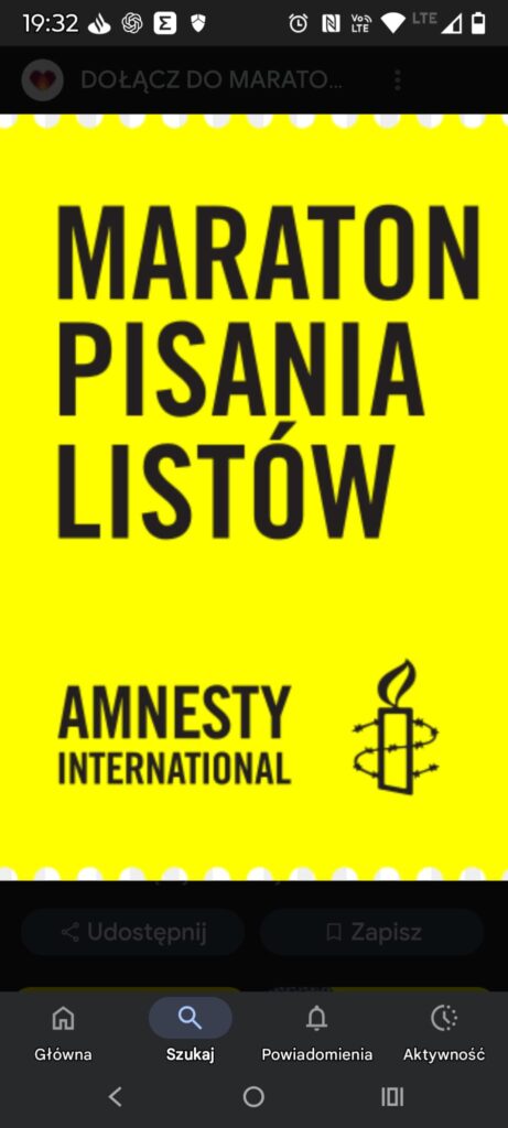 Zachęcamy do wzięcia udziału w Maratonie Pisania Listów 2025