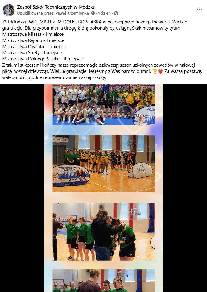 ZST w Kłodzku Wicemistrzem Dolnego Śląska